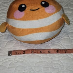 Eggamals Reverse- Blue Unicorn Orange clownfish Squish Plush Stuffed Toy NWOT